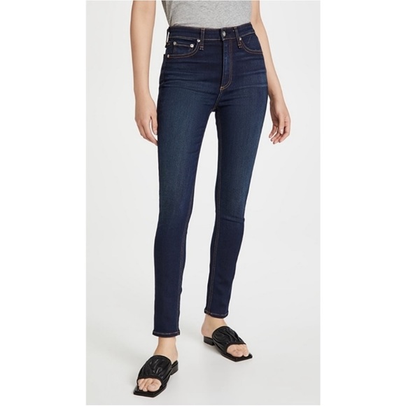 rag & bone Denim - Rag & Bone Nina high rise ankle skinny jeans Carmen 26 dark wash
